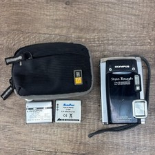 Olympus Stylus Tough 6020 Silver/Black Shock/Waterproof 14MP Digital Camera Used