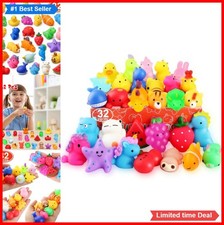 Squishy Toys 32 Pack Mochi Stress Relief Fidget Assortment Party Favors Goodie