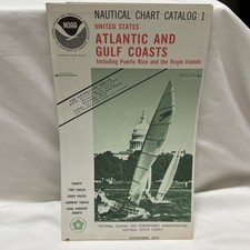 1974 NOAA Nautical Chart Catalog 1 Atlantic Gulf Coasts Booklet Vintage