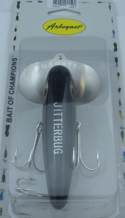 Arbogast G700-02 Musky Jitterbug 4 1/2" 1-1/4 OZ negro Foto 3 de 3