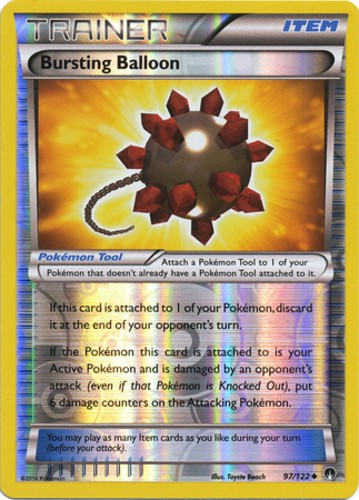 4x Moderately Played Bursting Balloon - 97/122 - Uncommon - Reverse Holo Pokemon