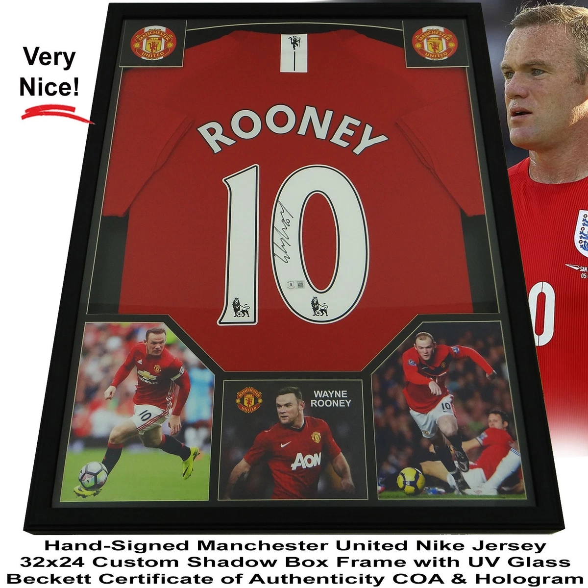 Beckett Authentication Services (BAS) Wayne Rooney Soccer Original