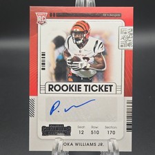 Panini 2021 Contenders Rookie Ticket Pooka Williams Jr. #287 Autograph Bengals
