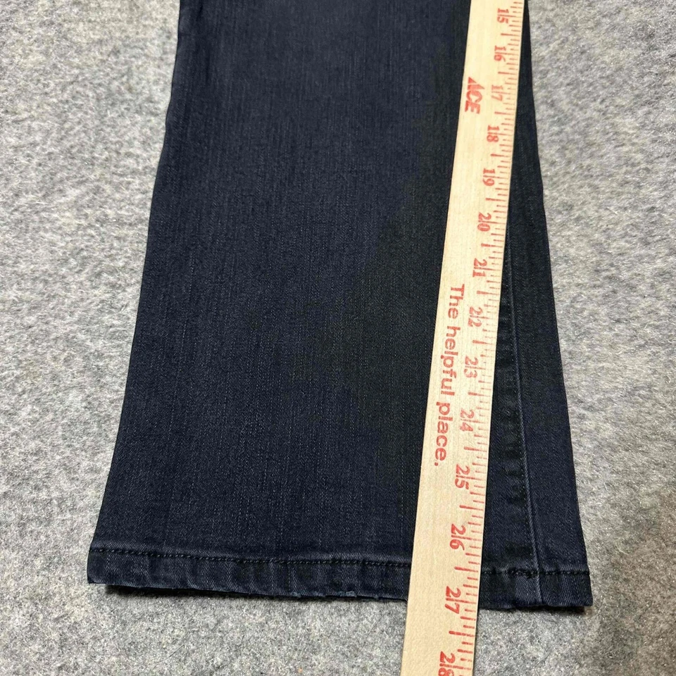 Pantalones de mezclilla para mujer NYDJ Barbara Easy Carl Bootcut adelgazantes talla 8 negros oscuros Foto 4 de 4