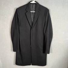 COS Pea Coat Adult Size 36 R Black Wool Cashmere Blend Mens
