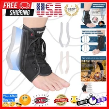 Versatile Lace-Up Ankle Brace for Left & Right - Athletic Support M Size