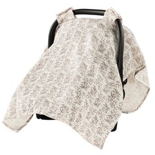 Baby Car Seat Cover, 100 Muslin Cotton Soft Infant Canopy, Floral Print
