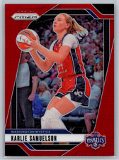 Karlie Samuelson 2024 Panini Prizm WNBA Red Prizm /299 #82 Washington Mystics