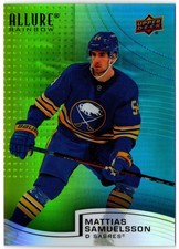 2021-22 UD Allure Rainbow Green Blue MATTIAS SAMUELSSON #R-37 #266/299 Sabres RC