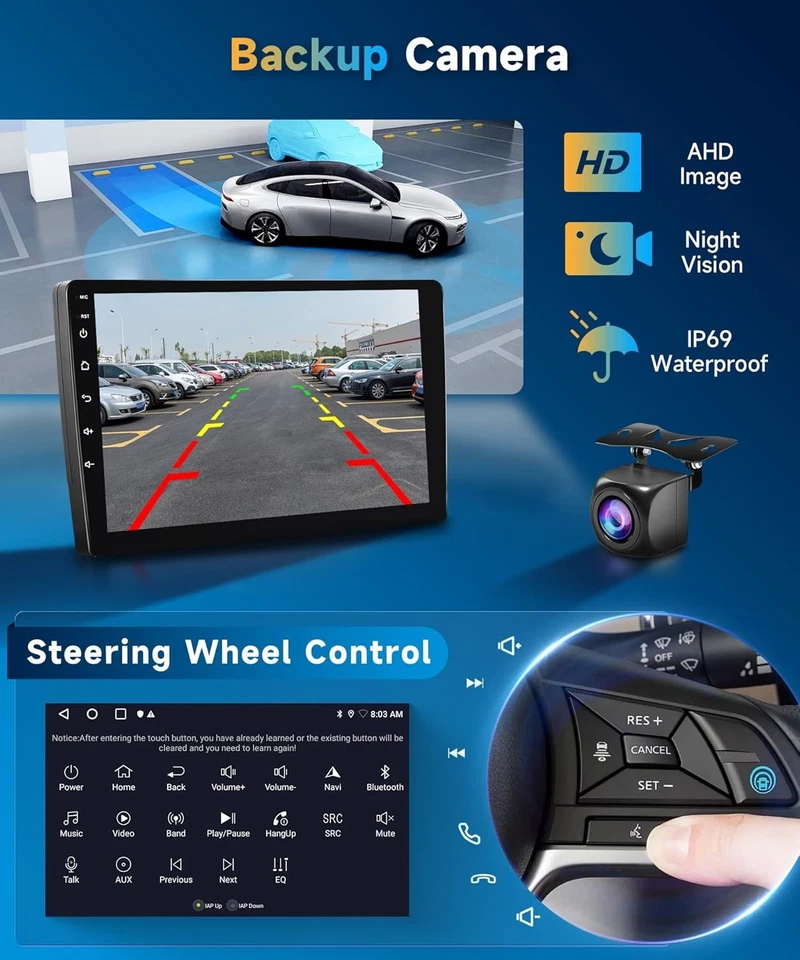 2G 32G Radio for Toyota RAV4 2001-2003 Car Stereo Wireless CarPlay Android Auto - Изображение 4 из 4