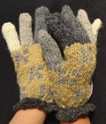 NEW, HIGH QUALITY, ALPACA AND SHEEP WOOL, HAND KNITTED GLOVES, ANDEAN, ARTISAN