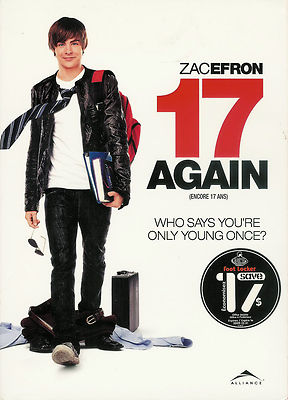 17 Again: Zac Efron Matthew Perry Leslie Mann - New Factory Sealed DVD Slipcover