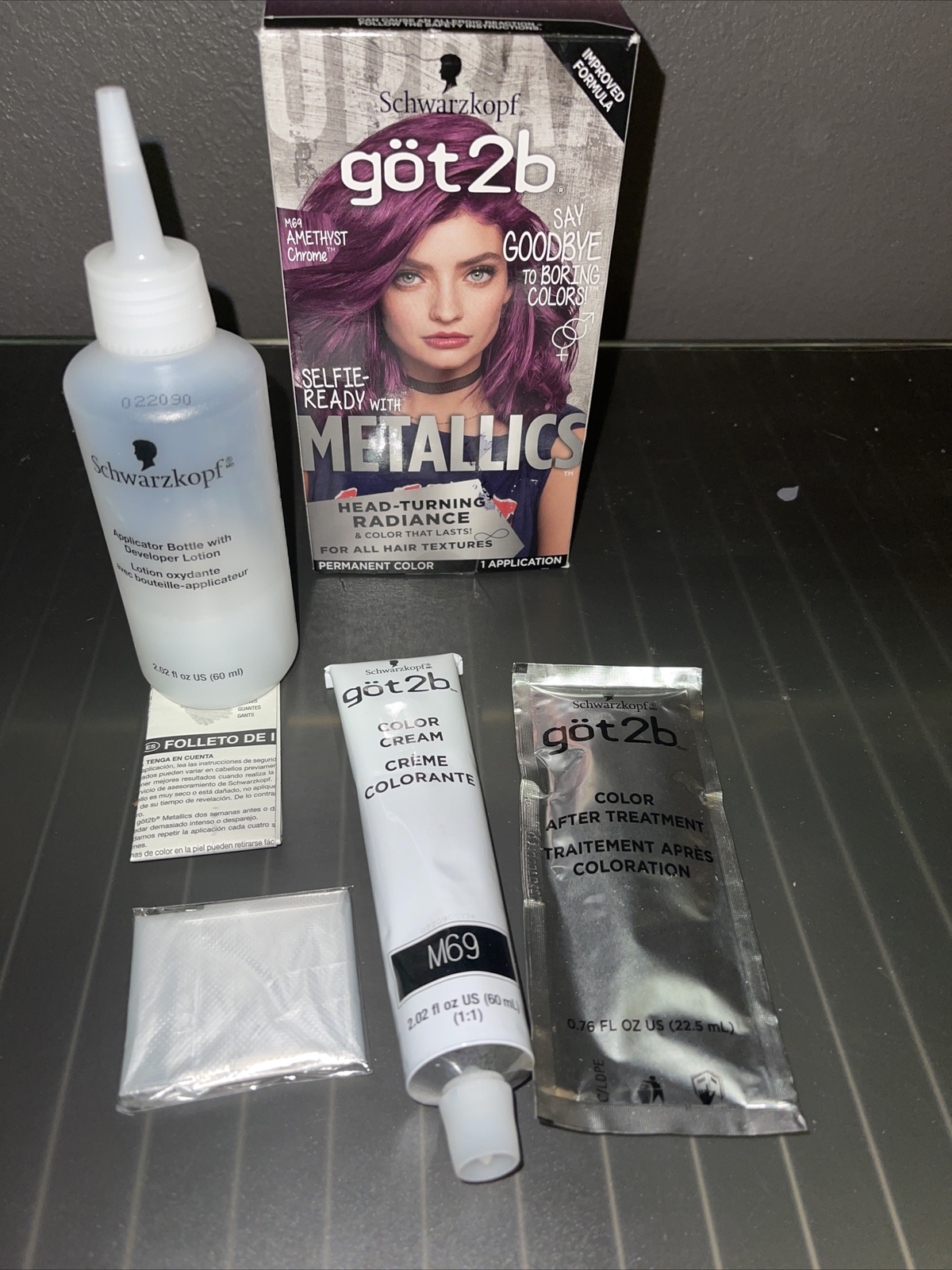 Got2b Metallic Permanent Hair Color, M69 Amethyst Chrome 