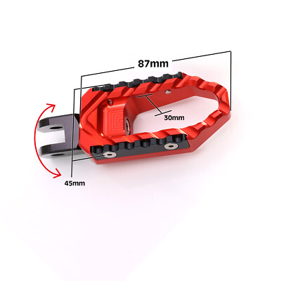CNC Front Wide Foot Pegs Red TOUR For Kawasaki Ninja ZX-25R