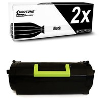 2X Toner Ersetzt Lexmark 62D2H00 622H