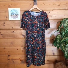 Lularoe Julia Simply Comfortable Stretch Floral Sheath Bodycon Dress Size Medium