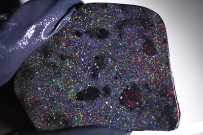 55ct 39x30x5 Nice Red&Green Black Basalt Matrix Opal Rohstein Honduras Gem