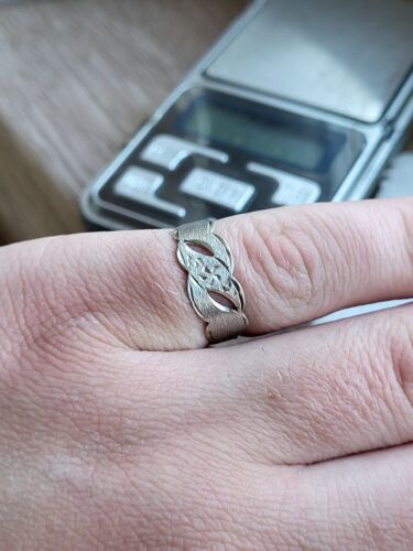 Raro anello da donna vintage URSS argento sovietico stella 925 stella bambina taglia 8,0 - Foto 7 di 10