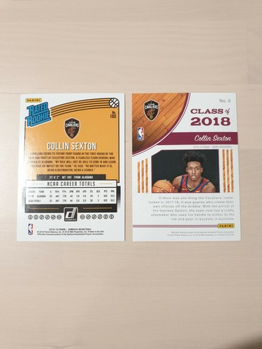 Collin Sexton 2 Card Rookie Lot - Donruss Rated Rookie & Hoops Class of 2018 - Picture 4 of 4