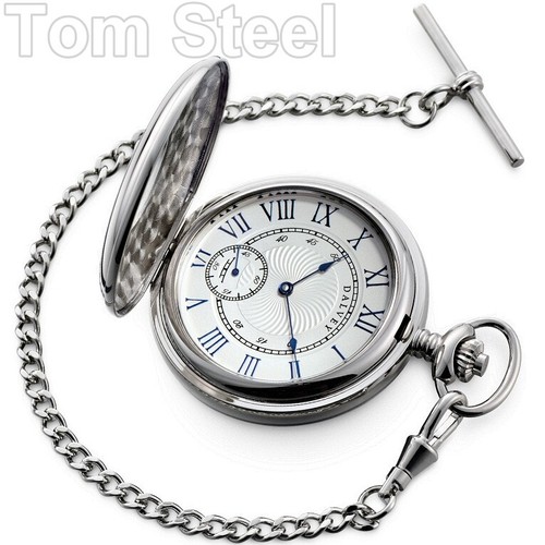DALVEY Hand Wound Pocket Watch Chain Stand Stainless Vintage Mechanical New - Picture 6 of 6