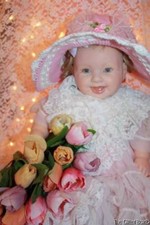 Hand  Heart Hand Crocheted Pink Baby Girl Infant Hat 12-24 Mo 100 Cotton B5