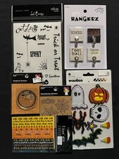 HALLOWEEN ASSORTED STAMPS STICKERS, TIES, ETC 