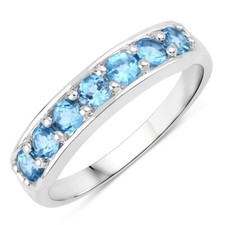 Khushi Damen Ring Sterling Silber Blautopas