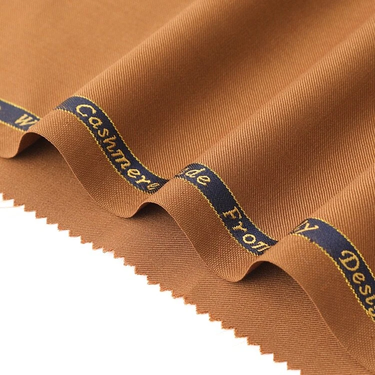 Tela de traje peinada de lana de alta calidad color liso de 100 cm * 150 cm Foto 2 de 4