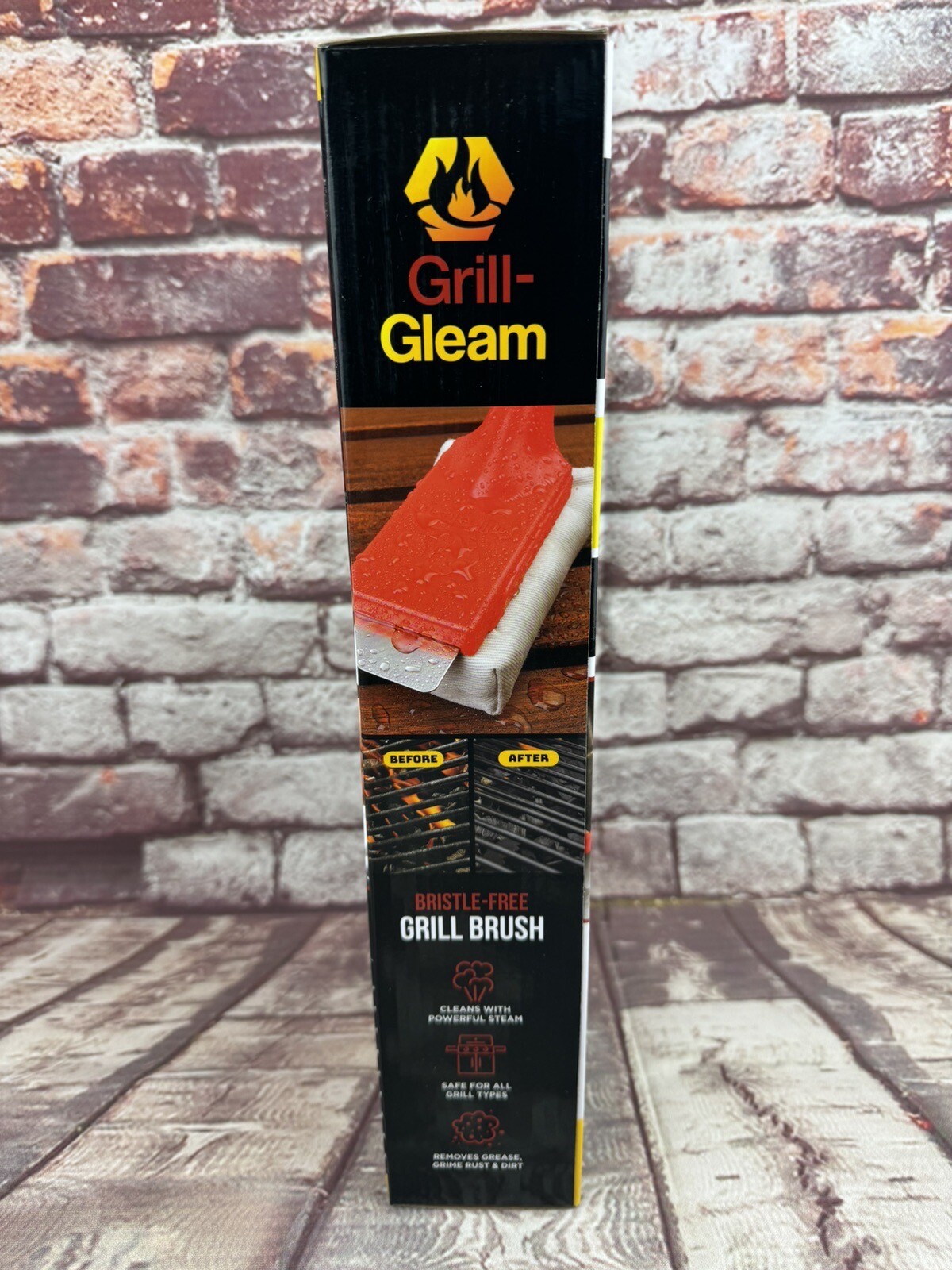 GrillGleam BristleFree Grill Brush Grill Cleaning Brush Cleaner