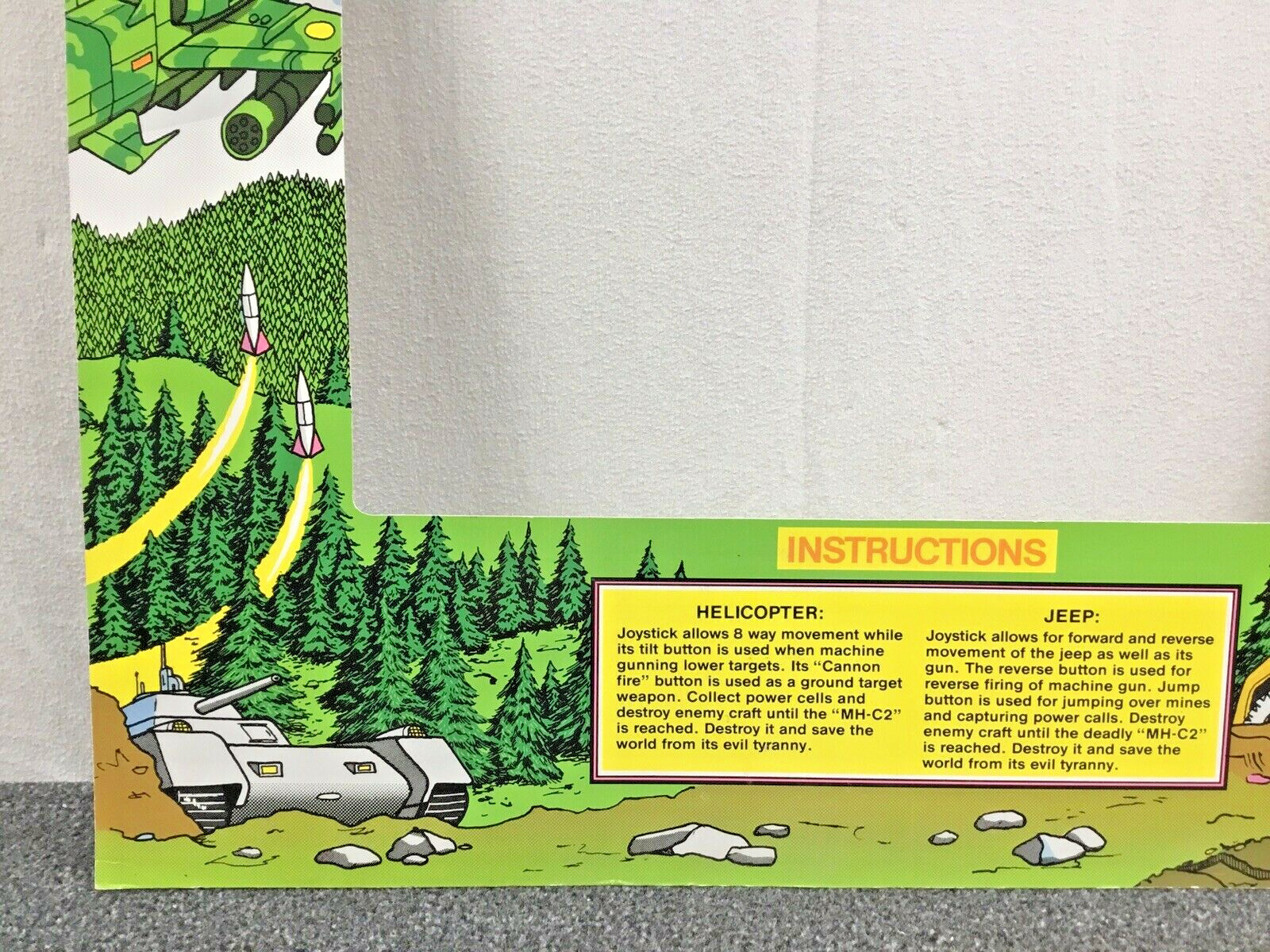 TECMO Silkworm ORIGINAL Arcade Video Game Monitor Bezel eBay