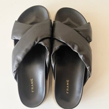 FRAME Sandals Women's slip on black size 7.5
