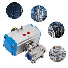 1 in NPT Pneumatic Air Actuated Stainless Ball Valve Single Acting Spring Return
