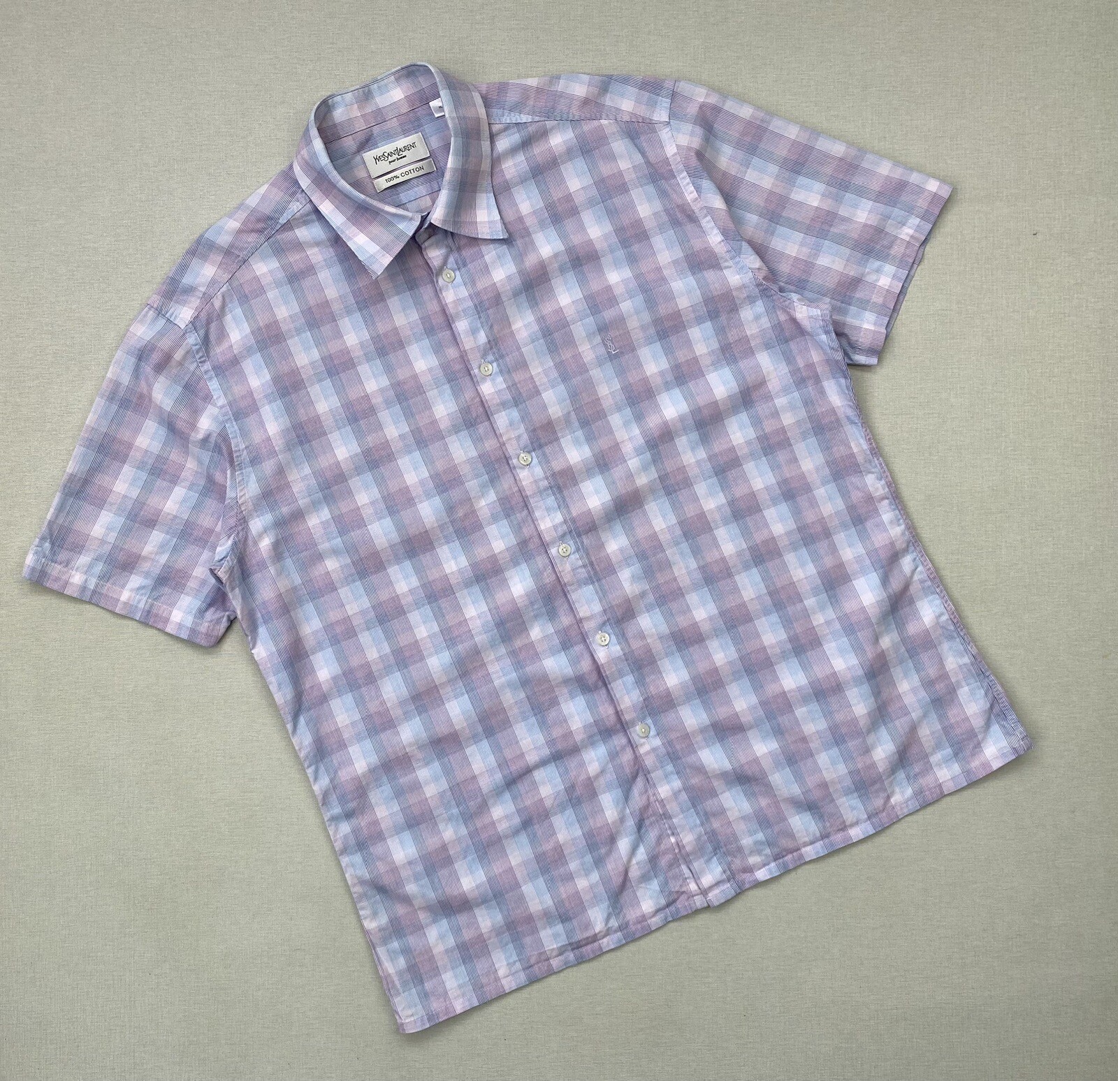 Camicia da uomo Yves Saint Laurent manica corta taglia XL
