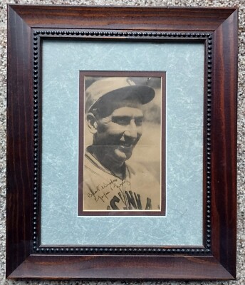Very Rare EPPA RIXEY signed and framed picture - Cincinna Reds legend 1891-1963