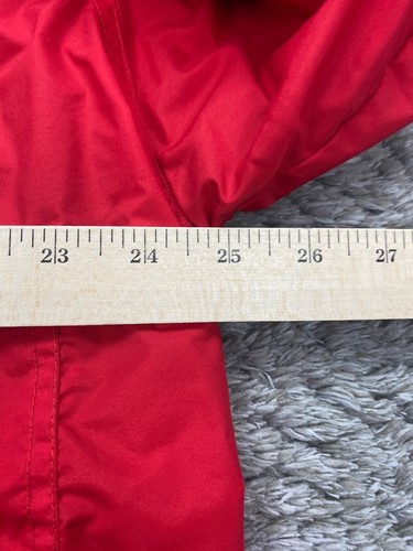 Vtg WearGuard Jacket Men Large Red Stowaway Hood Mesh Lined Windbreaker Bomber - Picture 6 of 12