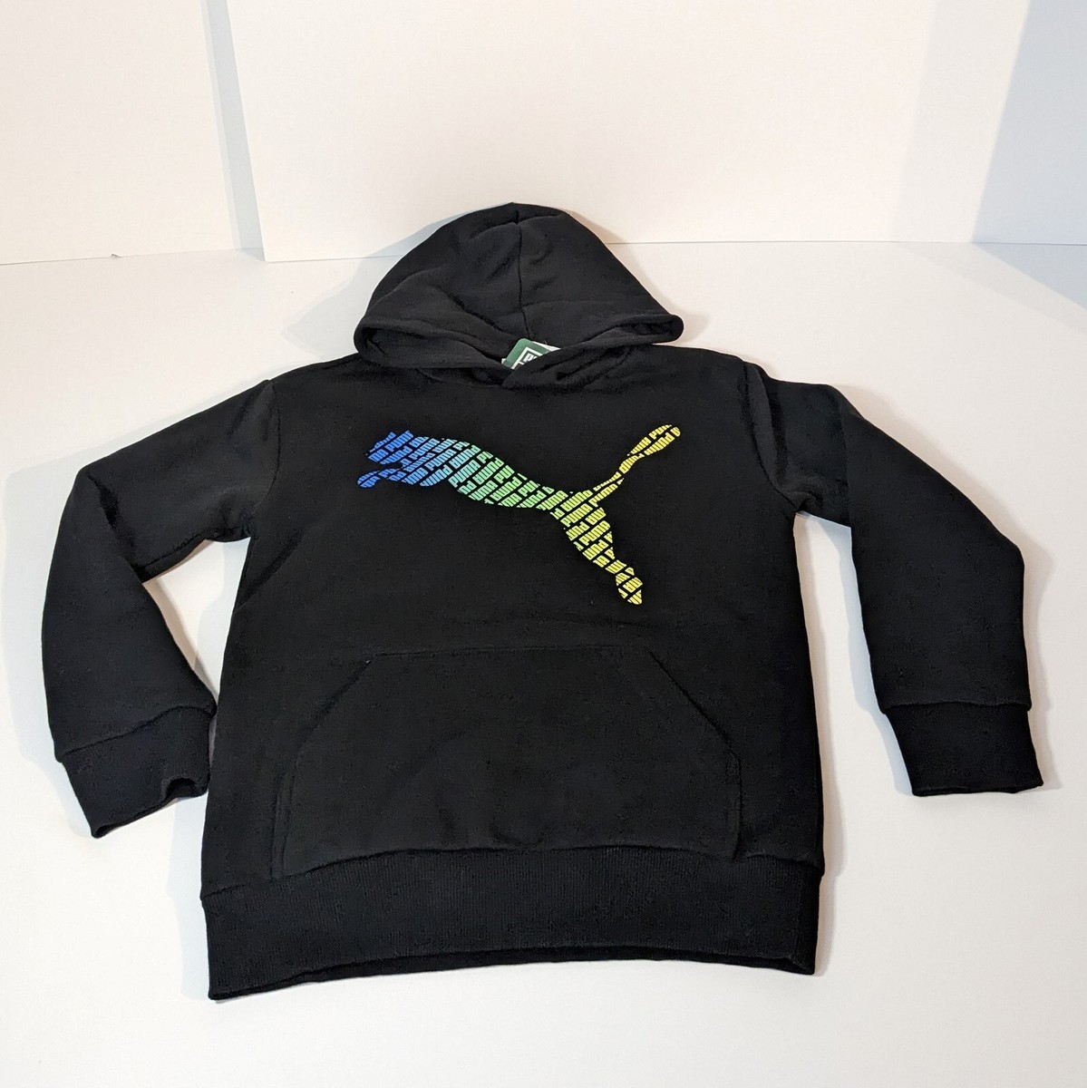 パーカー・フーディ PUMA Pumacoche hooded sweatshirt black 62027401 620274-01 Kids Puma Hoodie Pullover, Medium, Black with Cat Logo