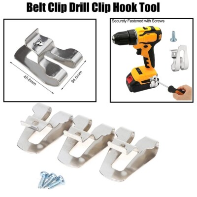 Max Tools Clip-Haken Silber Stehbolzen Werkzeuge 1/3 Stück 18 V Brandneu