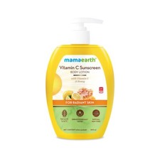 Mamaearth Vitamin C Sunscreen Body Lotion SPF 30 with Vitamin C  Honey 300ml-