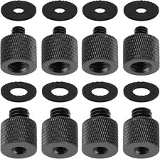 8 Pieces Camera Screw Adapter Thread 1/4" Male to 3/8" Female and 3/8" Male to 1