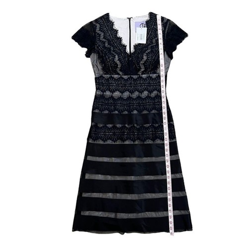 JS Collections Womens Formal Cocktail Dress 2 Padded Lace V Neck Short Sleeve - Picture 12 of 16