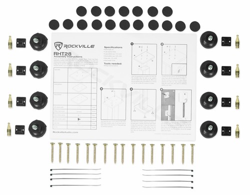 Pair 28" 2-Tone Speaker Stands For Klipsch RP-150M Bookshelf Speakers - Picture 6 of 8