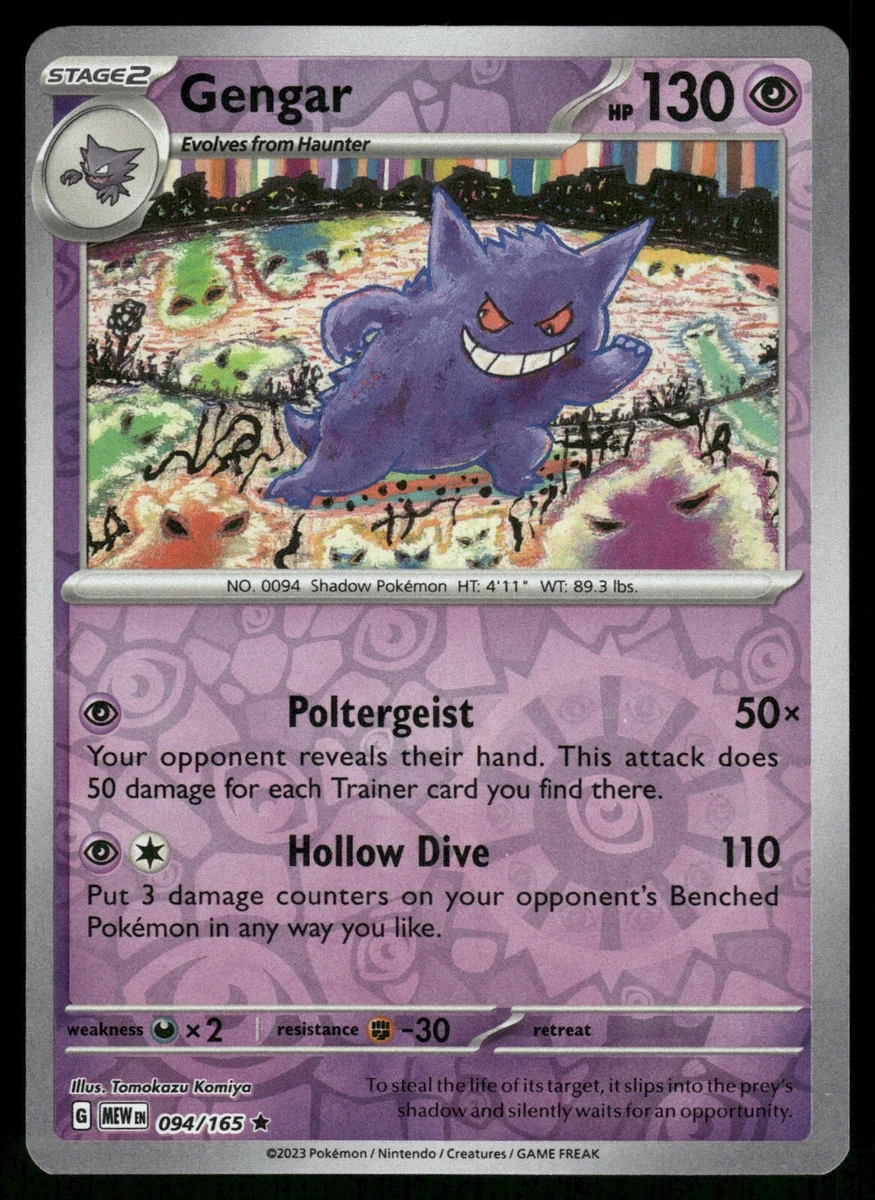 Gengar Pokémon TCG Psychic Rare Individual Collectible Card Game