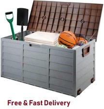 KETER XL LARGE STORAGE SHED GARDEN OUTSIDE BOX BIN TOOL STORE LOCKABLE NEW