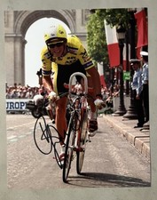 Greg Lemond Hand Signed 10x8 Tour De France 1989 TT Cycling Photo / USA PROOF