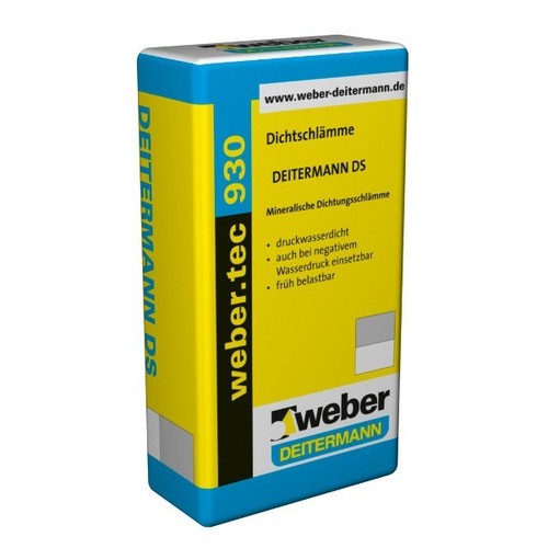 (GP.1,60€/Kg) 25 Kg weber.tec 930 Dichtschlämme Dichtspachtel Wasserdicht Putz