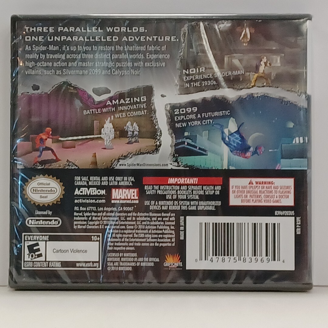 【DS】SPIDER-MAN SHATTERED DIMENSIONS 未開封品 SPIDER-MAN: SHATTERED DIMENSIONS for Nintendo DS, 2010 
