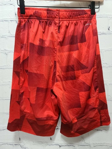 Nike Youth Large Basketball Shorts Geometric Red Large Swoosh C31 - Picture 6 of 9