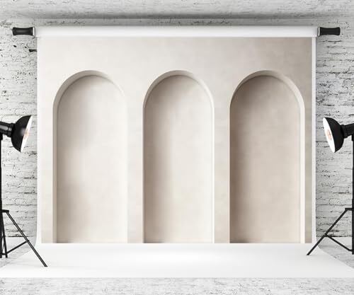 7×5ft White Art Arch Backdrop Photography Indoor Minimalist Background Studio... - Picture 1 of 6