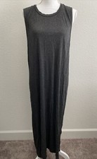 Madewell Gray Long Maxi T Shirt Sleeveless Viscose Blend Dress Gray M
