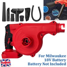 For Milwaukee 18V Cordless Air Blower Garden Dust Leaf Electric Blower Vacuum UK